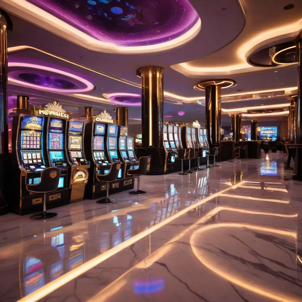 Futuristic Casino Lobby
